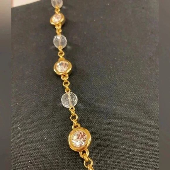 NWT 'JBK' JACKIE KENNEDY CAMROSE KROSS CRYSTAL NECKLACE - Picture 3 of 7